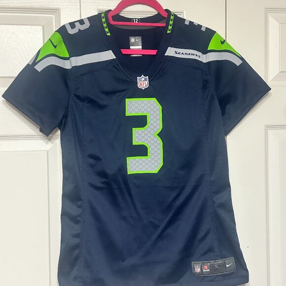 Women's Seattle Seahawks Russell Wilson Nike Navy Game Player Jersey - Picture 1 of 3